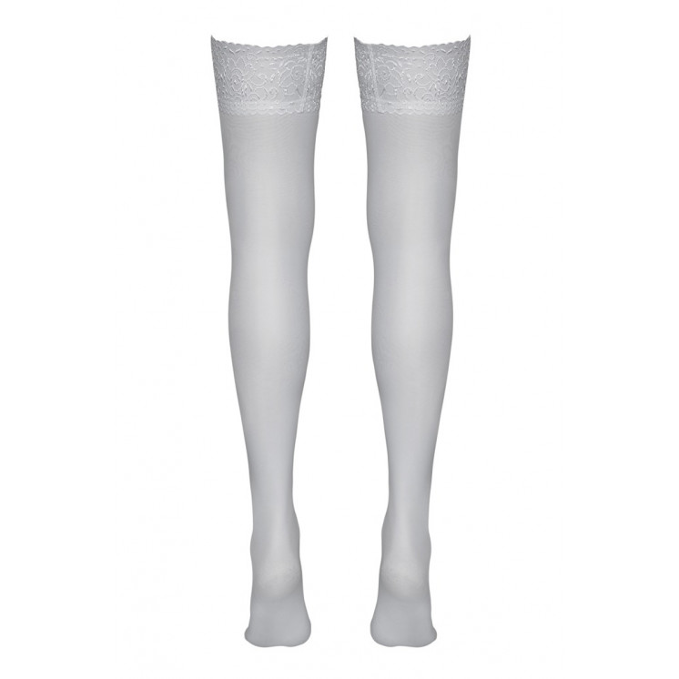 Bas autofixants blanc - Cotelli Legwear