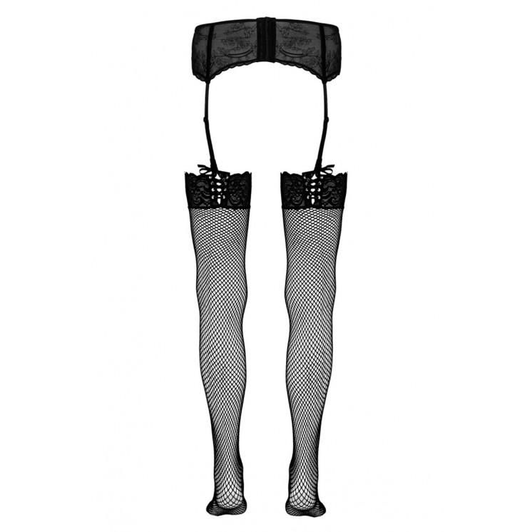 Bas résille noir - Cotelli Legwear