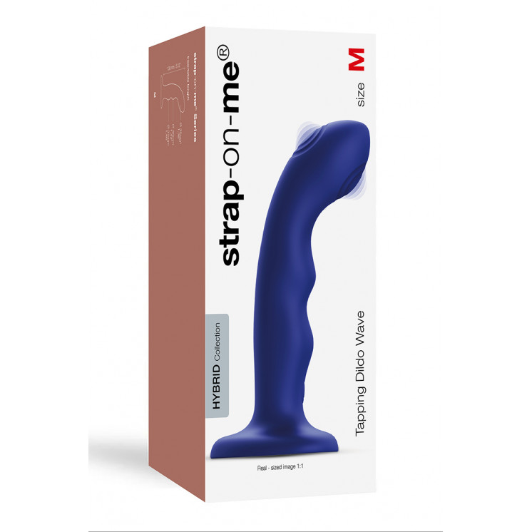 Vibro Tapping dildo wave bleu - Strap on Me