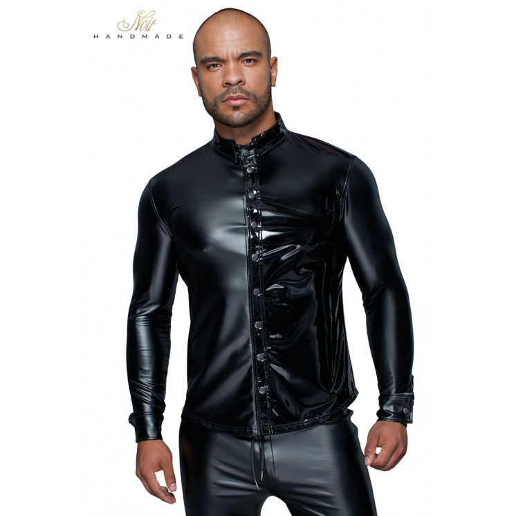 Chemise wetlook et vinyle H064