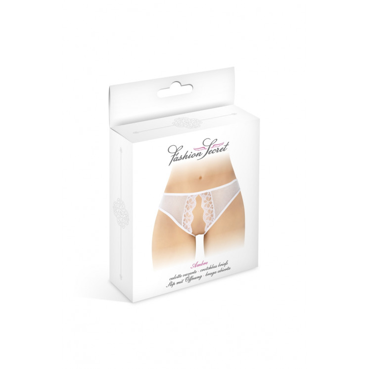 Culotte blanche ouverte Ambre - Fashion Secret