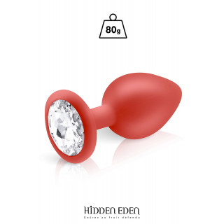 Plug bijou silicone rouge L - Hidden Eden