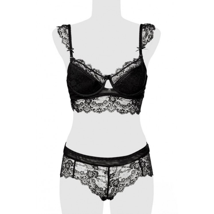 Ensemble culotte et balconnet dentelle - Grey Velvet