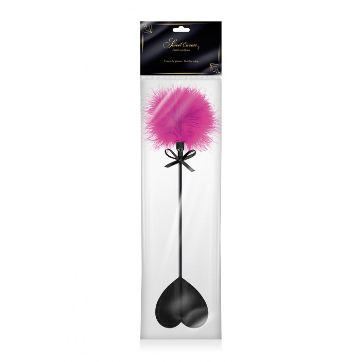 Tapette coeur avec pompon fuchsia - Sweet Caress