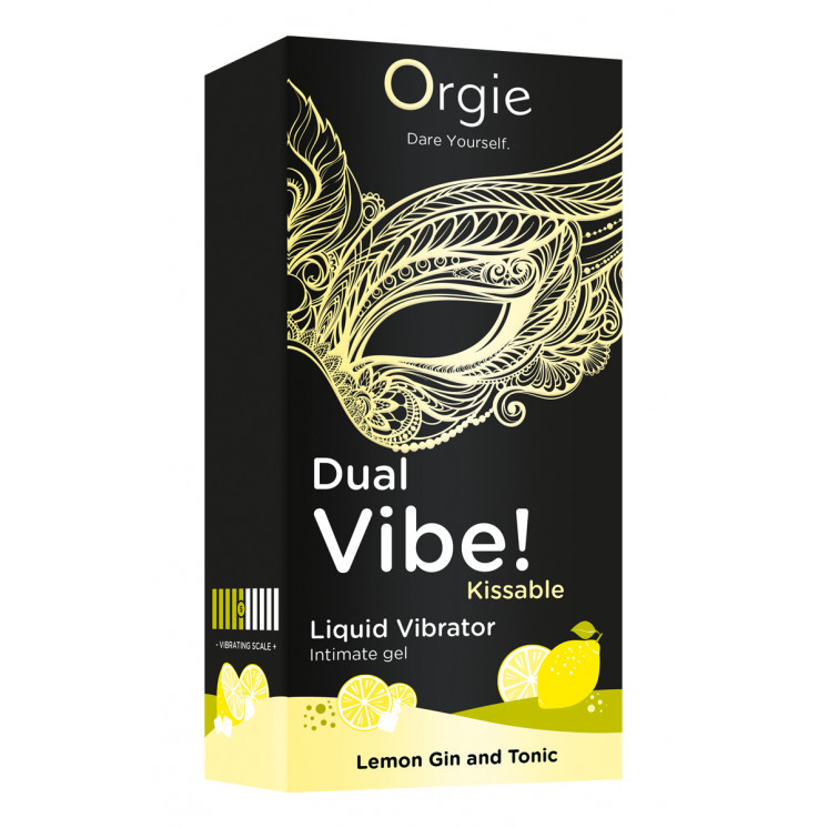 Gel d'excitation Dual Vibe Lemon Gin Tonic Liquid Vibrator