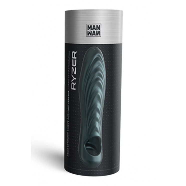 Gaine de pénis 3 en 1 Ryzer Pine Grey - Man Wan