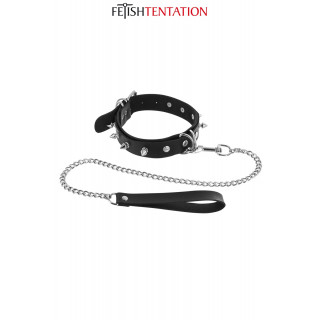 Collier à pointes & laisse - Fetish Tentation