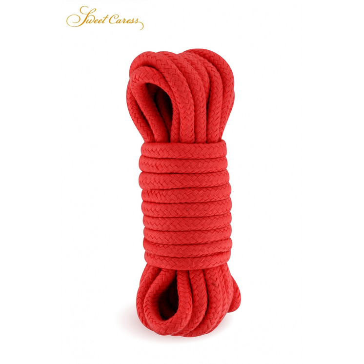 Corde de bondage rouge 5m - Sweet Caress