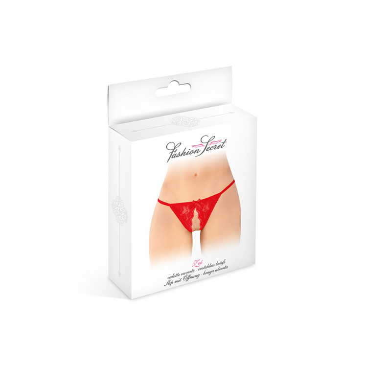 Culotte ouverte Zoé rouge - Fashion Secret