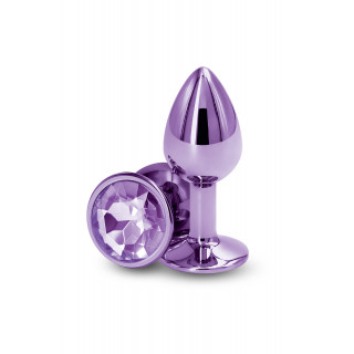 Plug bijou aluminium chromé violet S